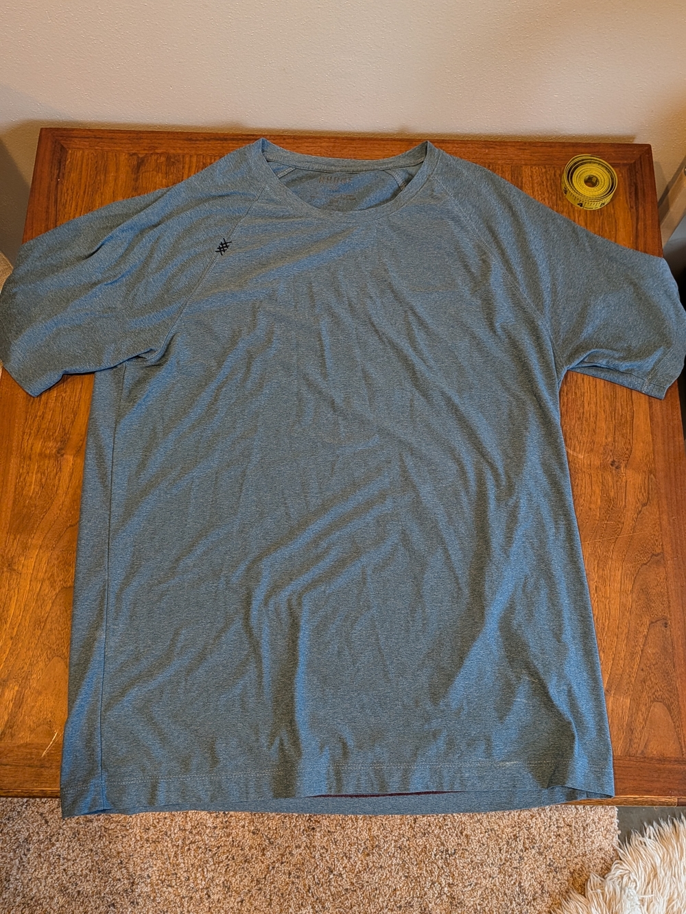 RHONE Men's Heather Slate Performance Crew Neck T-Shirt